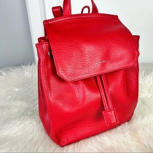 Matt & Nat Mumbai Vegan Leather Backpack Red